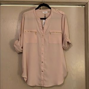 Blush pink blouse